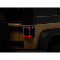 Raxiom 07-18 Jeep Wrangler JK Axial Series LED Tail Lights- Blk Housing (Smoked Lens)
