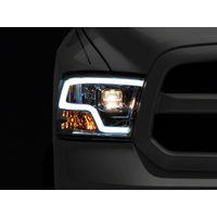 Raxiom 09-18 Dodge RAM 1500 Non-Projector LED Halo Headlights- Chrome Housing (Clear Lens)