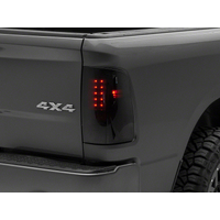 Raxiom 09-18 Dodge RAM 1500/2500/3500 Axial Series LED Tail Lights- BlkHousing- SmokedLens