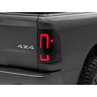 Raxiom 09-18 Dodge RAM 1500/2500/3500 Axial Series LED Tail Lights- Blk Housing (Smoked Lens)
