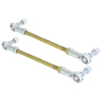 RockJock Adjustable Sway Bar End Link Kit 10 1/2in Long Rods w/ Heims and Jam Nuts pair