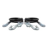 RockJock Curt Towing Safety Cable Kit 44 1/2in Long w/ 2 Snap Hooks 5000lbs 2-Pack