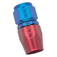 Russell Performance -10 AN Red/Blue Straight Full Flow Hose End