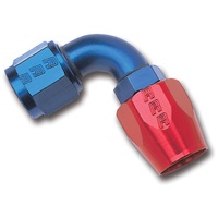 Russell Performance -10 AN Red/Blue 90 Degree Full Flow Hose End