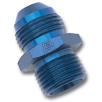 Russell Performance -4 AN Flare to 10mm x 1.25 Metric Thread Adapter (Blue)