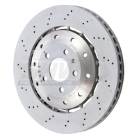 SHW 08-12 Audi R8 4.2L (Excl Ceramic Brakes) Front Drilled-Dimpled Lightweight Brake Rotor