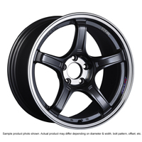 SSR GTX03 18x10.5 5x114.3 12mm Offset Black Graphite Wheel