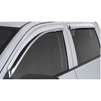 Stampede 2001-2003 Ford F-150 Crew Cab Pickup Tape-Onz Sidewind Deflector 4pc - Chrome