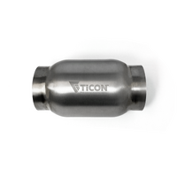 Ticon Industries 3.5in Inlet/Outlet 5in Body x 12in OAL Titanium Bullet Resonator