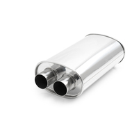 Vibrant Universal 2.25in Stainless Steel Dual In-Out Muffler
