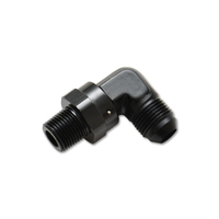 Vibrant -10AN to 3/8in NPT Male Swivel 90 Degree Adapter Fitting