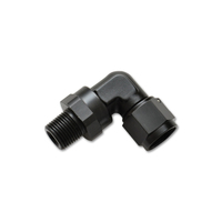 Vibrant -10AN to 1/2in NPT Female Swivel 90 Degree Adapter Fitting