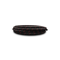 Vibrant -12 AN Two-Tone Black/Red Nylon Braided Flex Hose (5 foot roll)