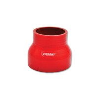 Vibrant 4 Ply Reinforced Silicone Transition Connector - 1.75in I.D. x 2.5in I.D. x 3in long (RED)