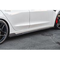 VR Aero 2018+ Tesla Model 3 Matte Carbon Fiber Side Skirts