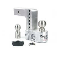 Weigh Safe 6in Drop Hitch w/Built-in Scale & 2.5in Shank (10K/18.5K GTWR) - Aluminum