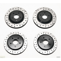 Wilwood Rotor Kit Front/Rear-Dimpled/Slotted 97-04 Corvette C5 All/ 05-13 C6 Base